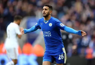 Leicester venció 4-0 al Swansea y acaricia el título en Inglaterra