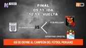 [VIDEO] Liga 1: Así se define al campeón del fútbol peruano - Noticias de sporting-cristal