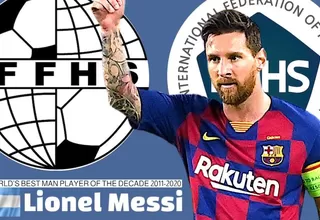 Messi fue elegido como el mejor jugador de la década por delante de Cristiano Ronaldo