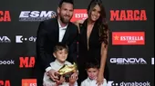 Messi recibió su sexta Bota de Oro de manos de sus hijos - Noticias de oro
