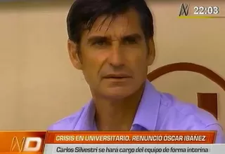 Óscar Ibáñez renunció a la dirección técnica de Universitario