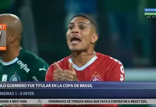 Inter con Paolo Guerrero perdió 1-0 ante Palmeiras en la Copa de Brasil