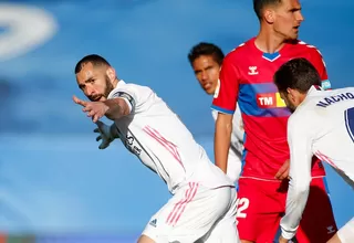 Con doblete de Benzema, Real Madrid venció 2-1 al Elche en triunfo agónico por LaLiga