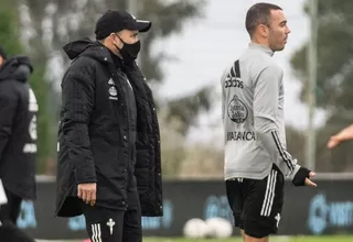 Eduardo Coudet dirigió su primer entrenamiento en el Celta de Renato Tapia