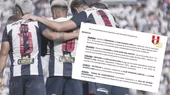 Se confirma sanción contra Alianza Lima por no jugar encuentro contra Sporting Cristal - Noticias de pnp