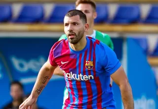 Sergio Agüero disputó su primer partido con camiseta del Barcelona