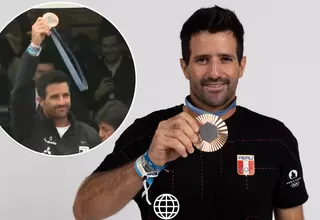 Stefano Peschiera llegó al Perú con la medalla olímpica de París 2024