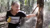 YouTube: Niña boxeadora destrozó un árbol durante su entrenamiento - Noticias de nina