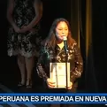 Actriz peruana Ana María Estrada fue premiada en Nueva York