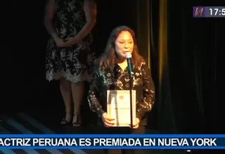 Actriz peruana Ana María Estrada  fue premiada en Nueva York