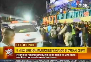 Al menos 15 personas fallecieron electrocutadas en el Carnaval de Haití