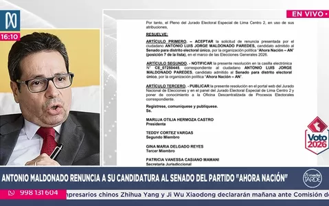 Antonio Maldonado renuncia a candidatura al Senado en 2026
