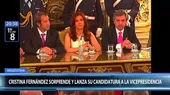 Argentina: Cristina Fernández lanza candidatura a la vicepresidencia - Noticias de cristina-fernandez