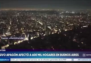 Argentina: Masivo apagón afectó a 600 mil hogares en Buenos Aires