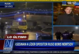 Asesinan a líder opositor ruso Boris Nemtsov