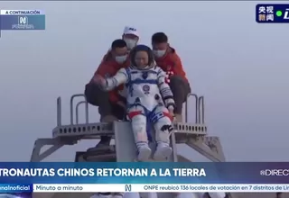 Astronautas chinos retornan a la Tierra tras 210 días en órbita