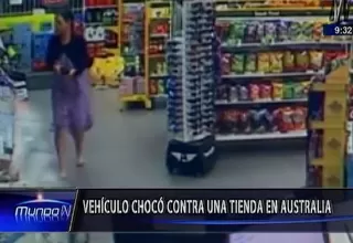 Australia: vehículo chocó brutalmente contra una tienda 