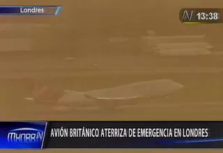 Avión británico aterrizó de emergencia en Londres