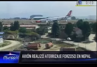 Avión realizó aterrizaje forzoso en Nepal