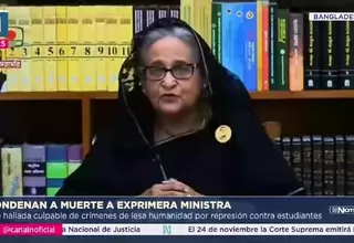 Bangladesh condena a muerte a Sheikh Hasina por crímenes en 2024