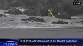 Bebé peruano desapareció en mar de Asturias tras fuerte oleaje - Noticias de oleaje