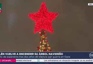 Belén vuelve a iluminar su árbol de Navidad tras dos años