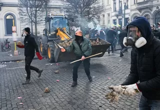 Bélgica: protesta de agricultores terminó en enfrentamientos
