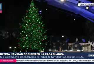 Biden encendió su último árbol de Navidad en la Casa Blanca