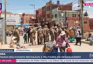 Bolivia: Ciudadanos rechazan a militares en Desaguadero