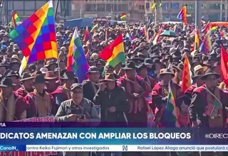 Bolivia: Sindicatos amenazan con ampliar protesta y bloqueos
