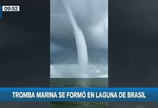 Brasil: Tromba marina se formó en laguna