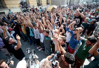 Budapest: centenares de refugiados protestan al grito de Alemania, Alemania 