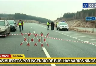 Al menos 45 muertos deja incendio de bus en Bulgaria