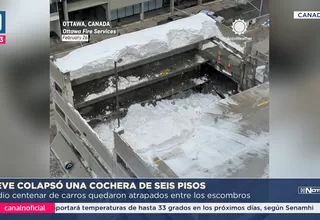 Canadá: estacionamiento colapsa tras acumulación de nieve