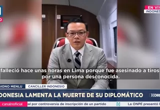 Canciller de Indonesia lamenta asesinato de funcionario en Lince