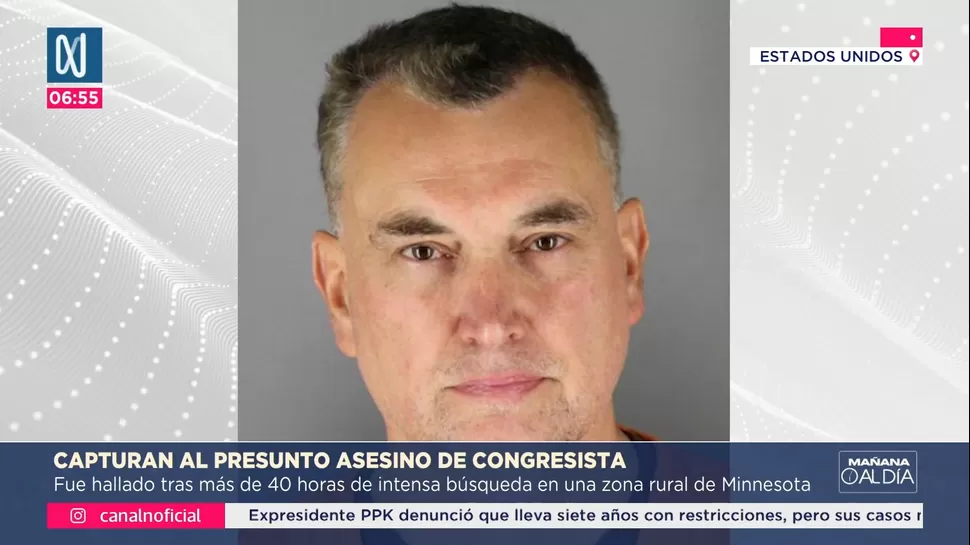 Capturan a sospechoso del asesinato de congresista en Minnesota | Canal N