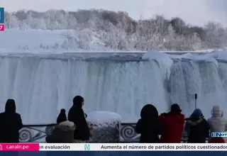 Cataratas del Niágara lucieron congeladas por ola de frío