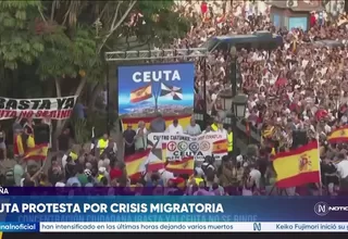 Ceuta: Cientos protestan y exigen ayuda ante crisis migratoria