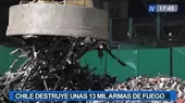 Chile destruye unas 13 mil armas de fuego - Noticias de Chile