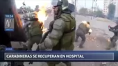 Chile: dos carabineras fueron alcanzadas por bombas molotov en violenta protesta en Santiago - Noticias de molotov