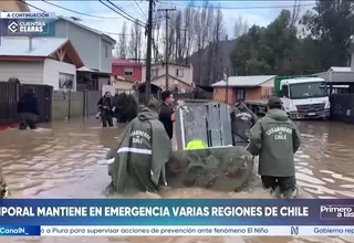 Chile: dos fallecidos y miles de aislados por desbordes