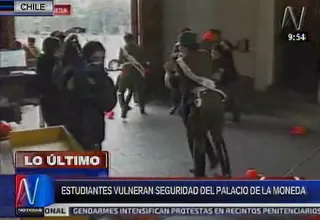 Chile: estudiantes vulneraron seguridad e ingresaron al Palacio de La Moneda