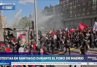 Chile: protestas en Santiago durante la visita oficial de Javier Milei y el Foro de Madrid