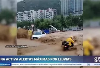 China activa la alerta roja por intensas lluvias y evacuaciones en varias regiones
