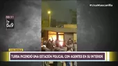 Bogotá vivió una noche violenta en la que una turba incendió una estación policial con agentes dentro - Noticias de bogota