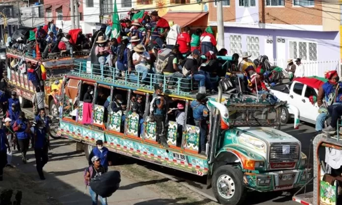 Colombia Caravana ind gena llega a Bogot con la expectativa de