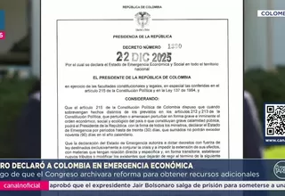 Colombia declara emergencia por crisis fiscal inminente