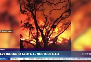 Colombia: gran incendio forestal afectó el norte de Cali