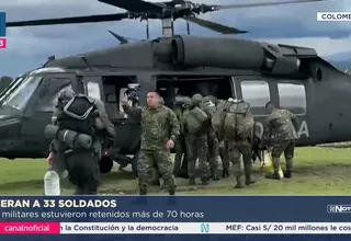 Colombia: liberan a 33 soldados retenidos por pobladores