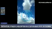 Video muestra el ataque al helicóptero en el que viajaba el presidente de Colombia - Noticias de ataque